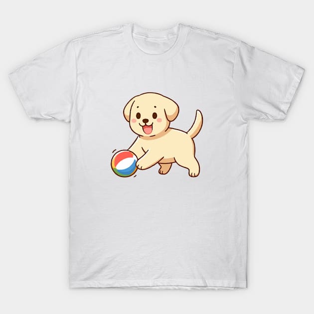 Yellow Labrador Retriever puppy T-Shirt by fikriamrullah